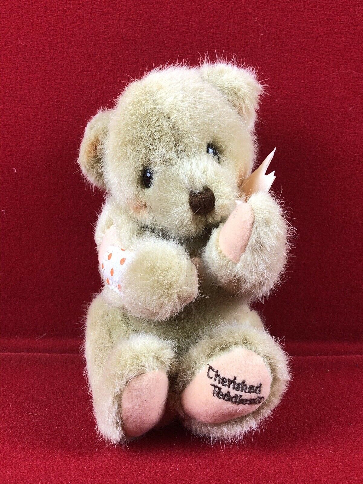 Dakin Cherished Teddies Plush Bear Jointed Patchwork Adorable  8” 1994