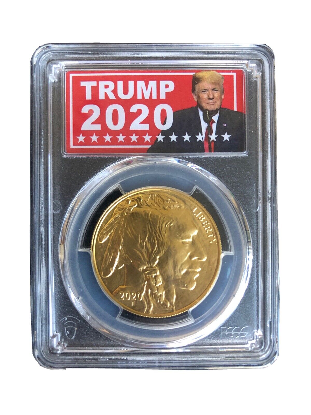 2020 1oz Gold Buffalo Ms70  Trump Label!