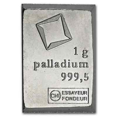 1 Gram Palladium Bar - Valcambi Suisse - Sku #85344