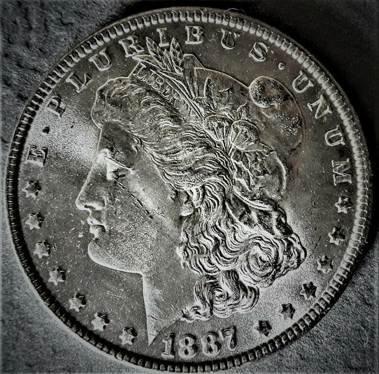 1887 Super Gem Bu Ms++++ Morgan Silver Dollar From Original Roll