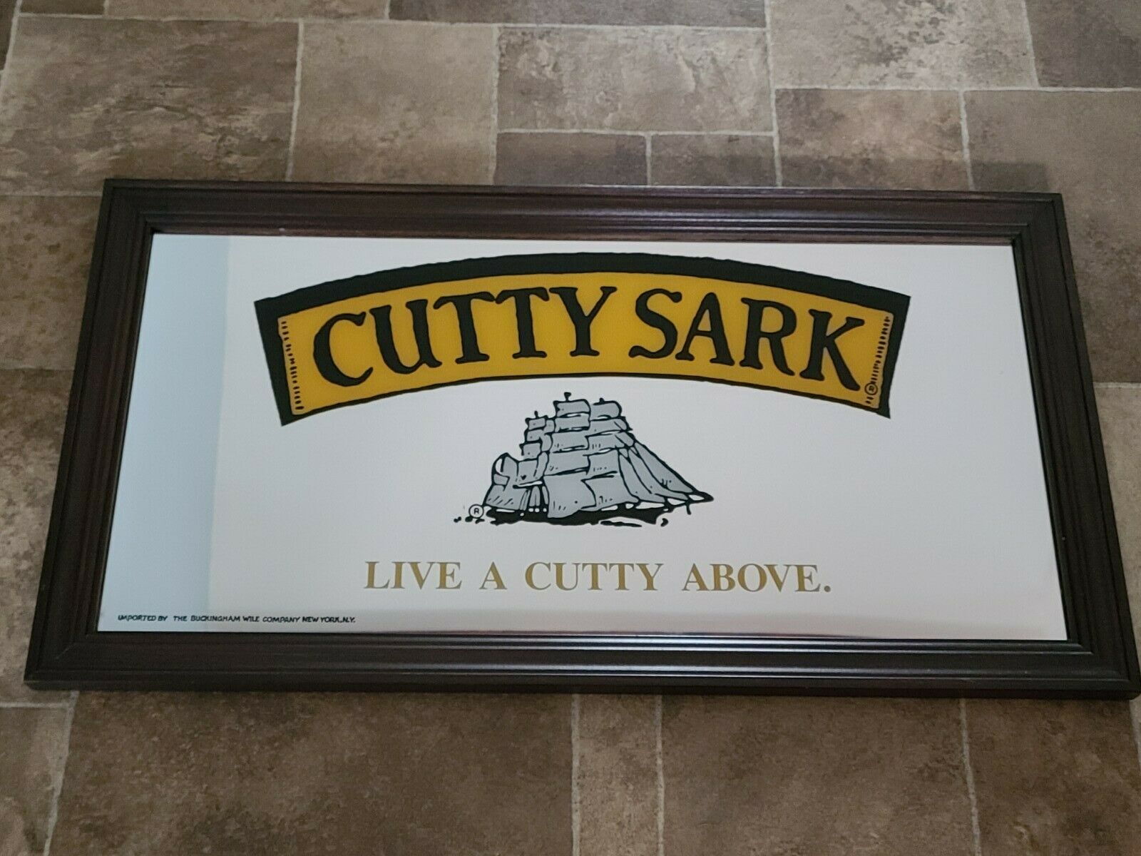 Cutty Sark Whiskey Back Bar Ship Nautical Mirror Sign Game Room Man Cave Bar