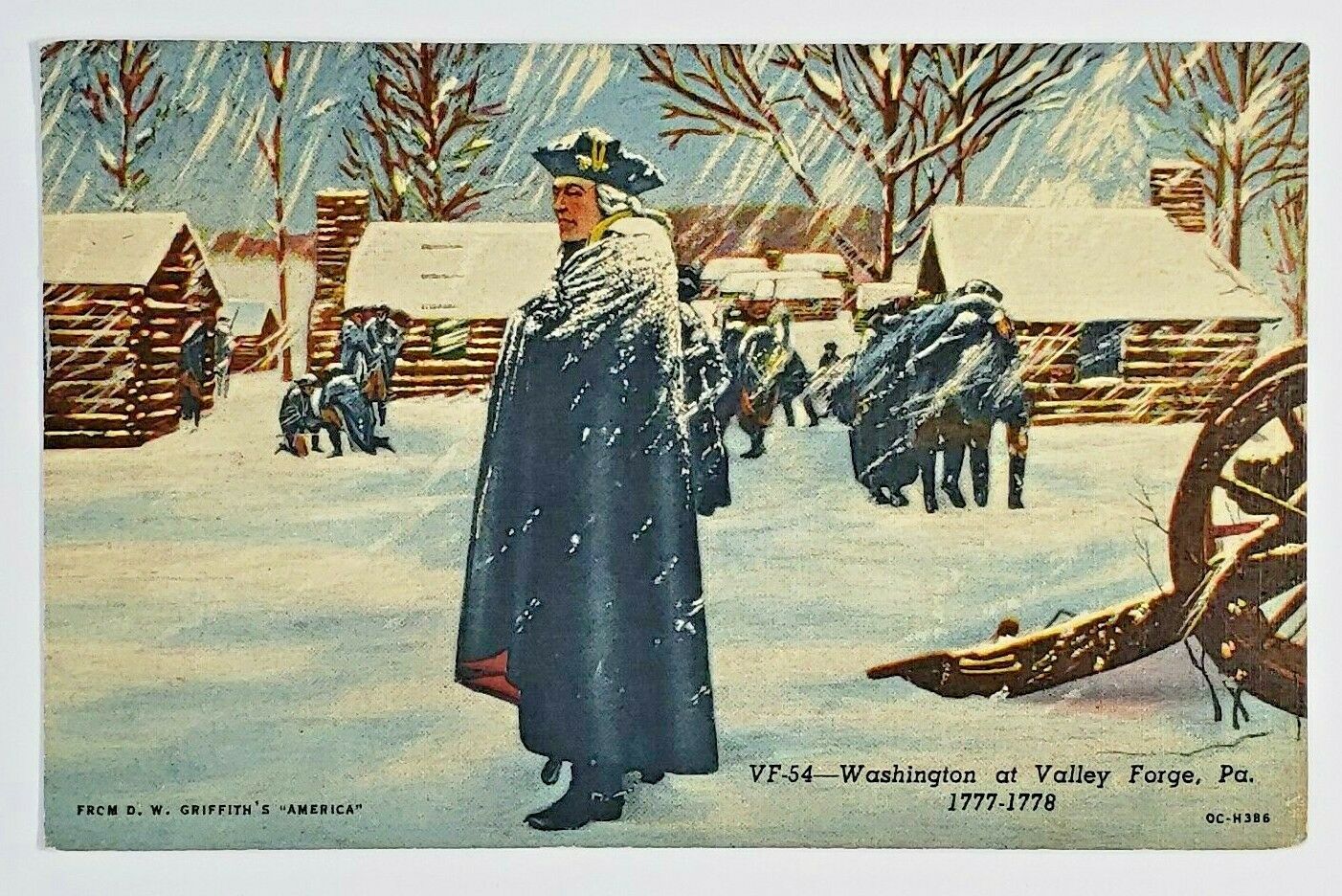 1777-1778 Washington At Valley Forge Pennsylvania 1957 Posted Vintage Postcard