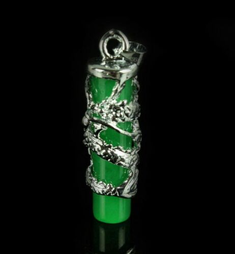 Chinese Exquisite  Malay Jade Pendant Green Dragon
