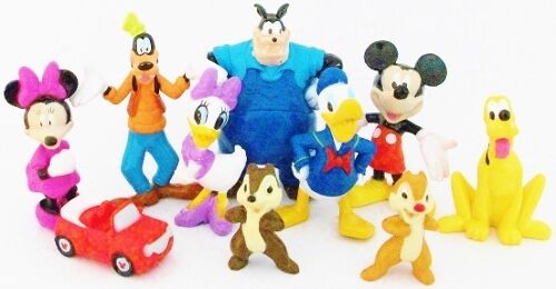 *mickey Mouse Clubhouse Figure Play Set Disney Pvc Toy Pete Pluto Minnie Goofy!*