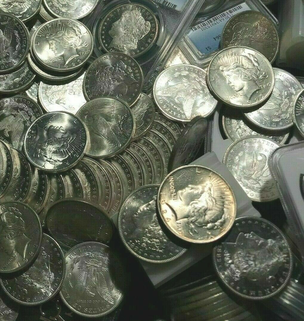Estate Lot! Us Morgan Peace Silver Dollars ~ 1 Bu Mint Ms Unc  O, S, P, Cc Mint