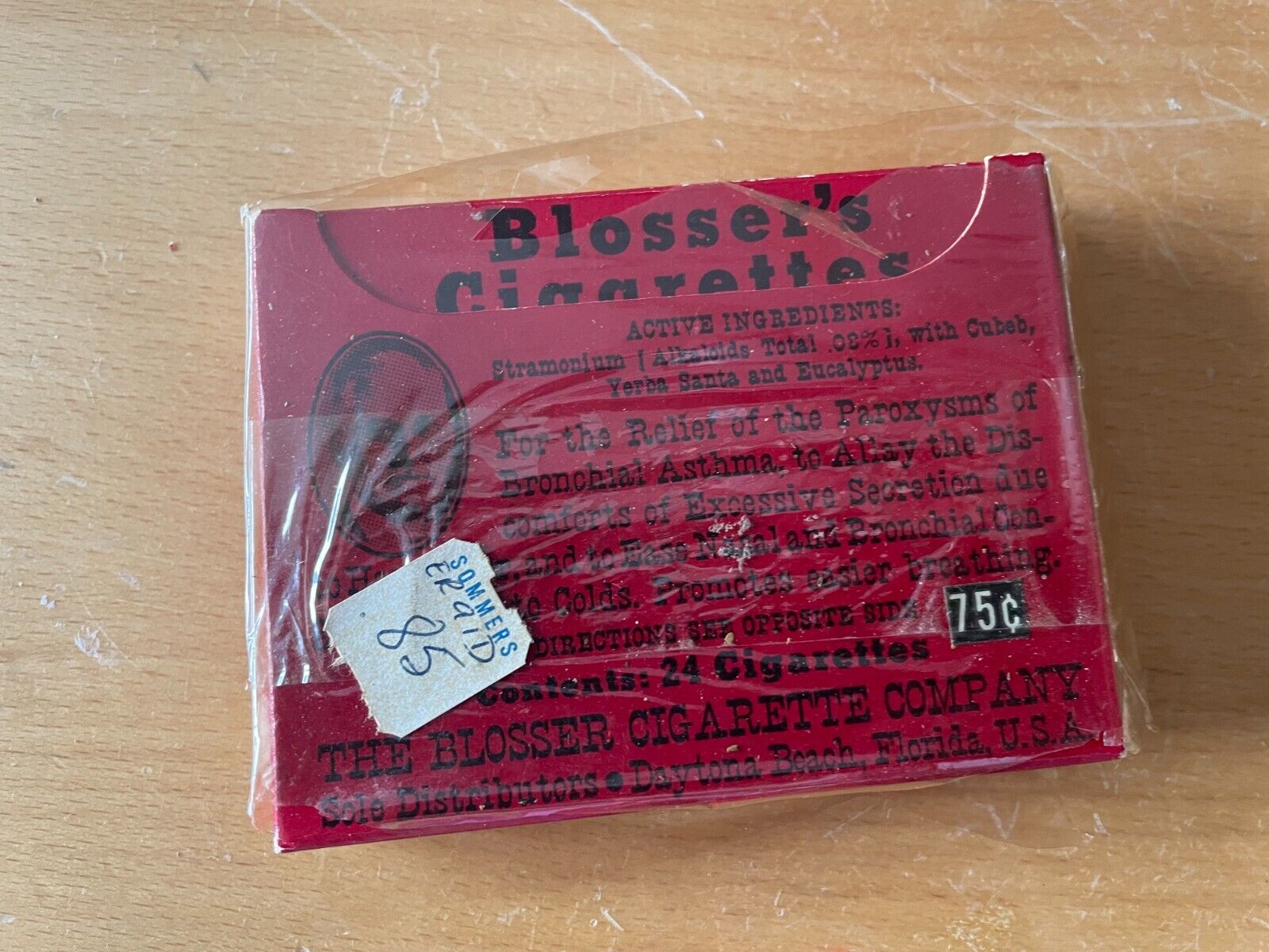 Medical Quack: Blosser's Cigarettes For Asthma, Hay Fever Cures All Full Package